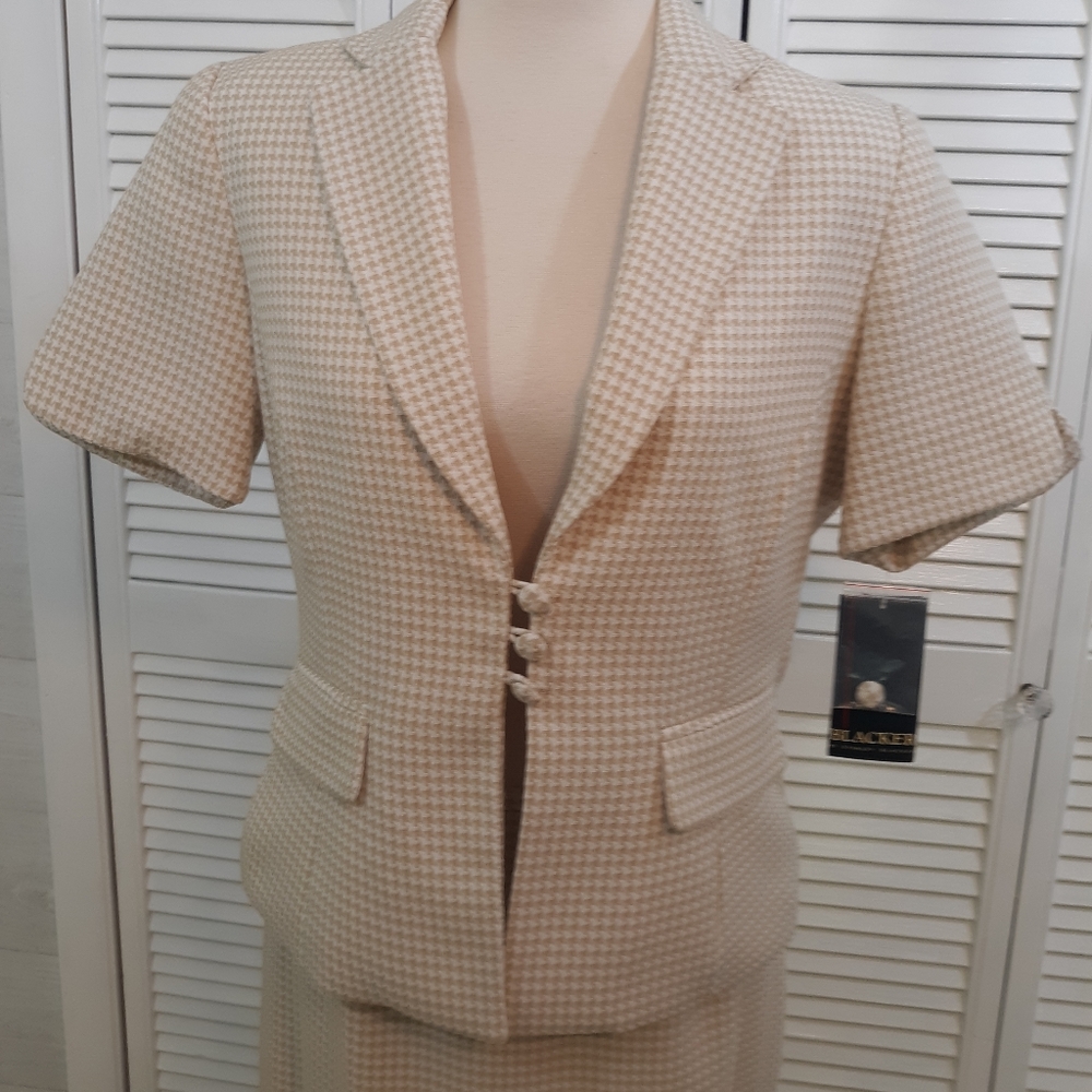 Blacker houndstooth skirt suit sz 8 NWT *N - Picture 3 of 6